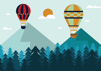 Hot Air Balloon Vector Illustration - vector #438767 gratis